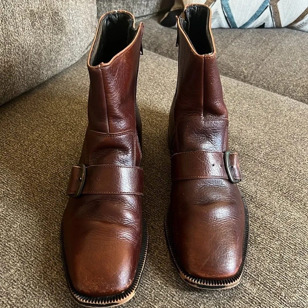 Bostonian Vintage Brown Ankle Leather‎ boots Size 8.5